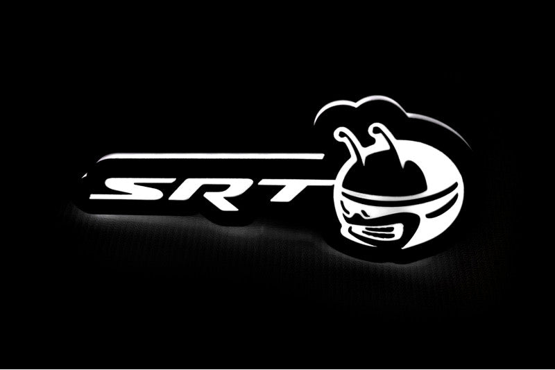 Dodge Illuminated LED Radiator Grille Emblems and Badges with SRT Scatpack Head logo Dodge Led emblems decoinfabric