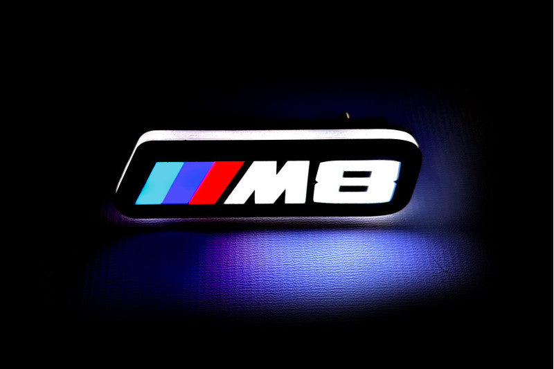 BMW Illuminated LED Radiator Grille Emblems and Badges with ///M8 (type 1) logo BMW Led Emblems decoinfabric