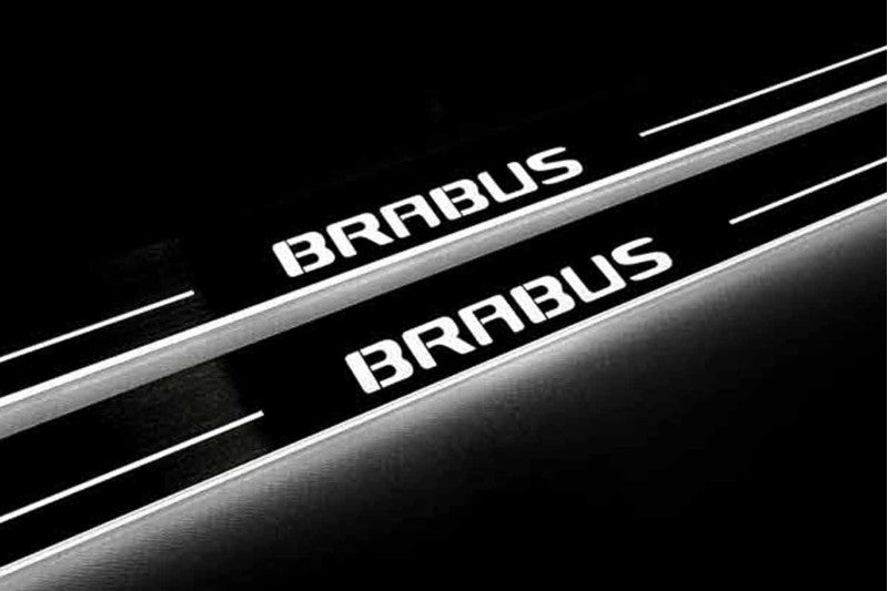 Mercedes S-Class C217 2014-2020 Door Sill Led Plate With Brabus Logo