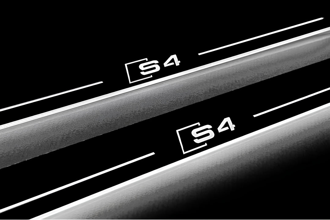 Audi A4 B8 2007-2016 Door Sill Protectors With Logo S4 Audi Led Door Sills opdesign