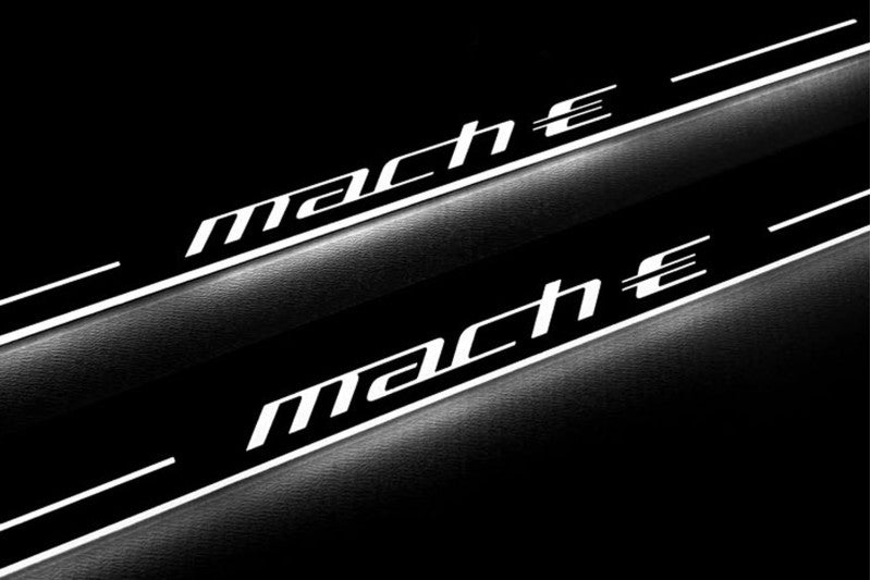 Mustang Mach-E 2020+ LED Door Sills PRO With Logo Mach-E