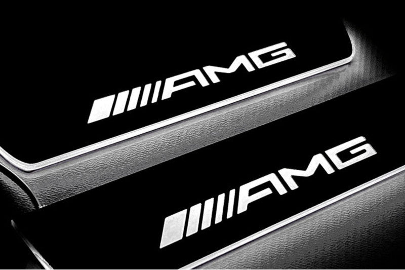 Mercedes S-Class W223 2020+ Auto Door Sill Plates With Logo AMG