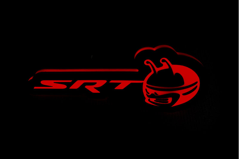 Dodge Illuminated LED Radiator Grille Emblems and Badges with SRT Scatpack Head logo Dodge Led emblems decoinfabric