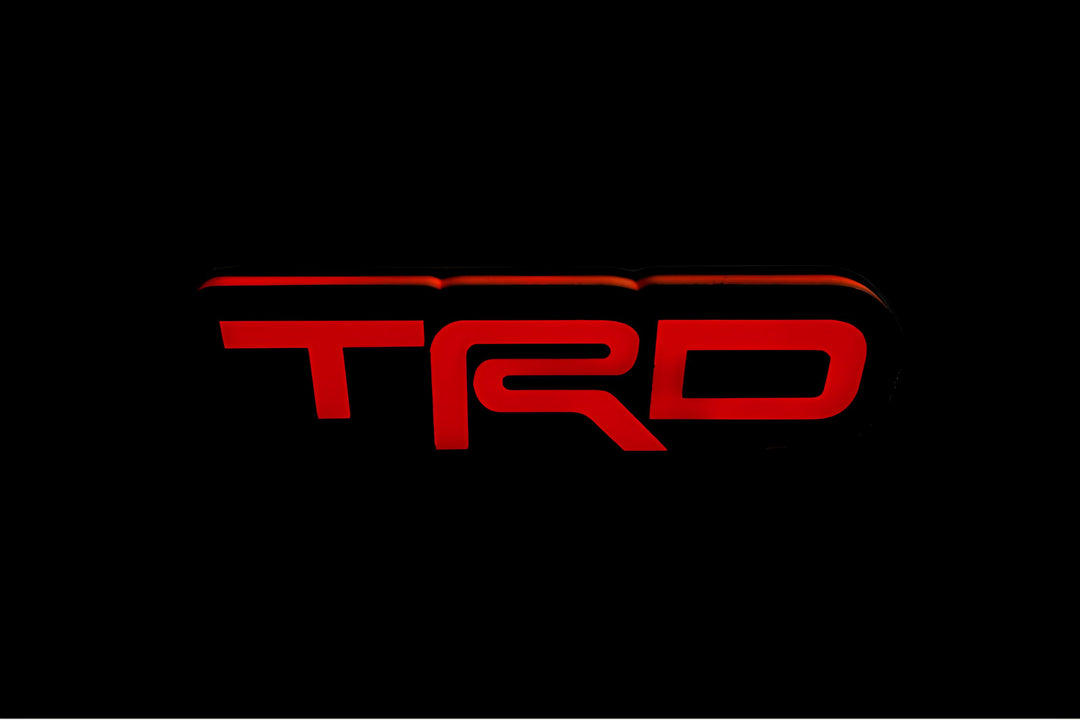 Toyota Illuminated LED Radiator Grille Emblems and Badges with TRD logo Toyota Led Emblems decoinfabric