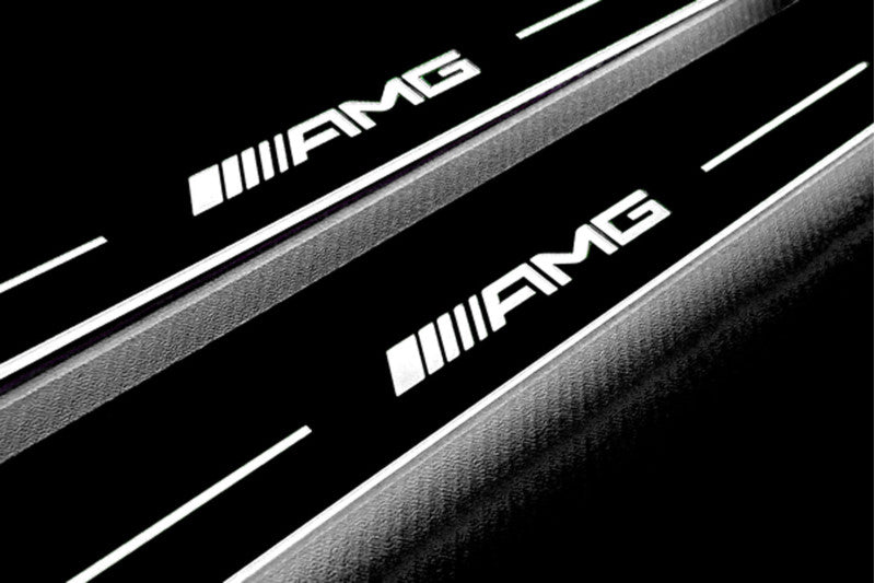 Mercedes G-Class W464 2018+ LED Door Sills PRO With AMG Logo (Copy) Mercedes Led Door Sills opdesign