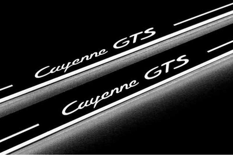 Porsche Cayenne Coupe illuminated door sills with logo Cayenne GTS