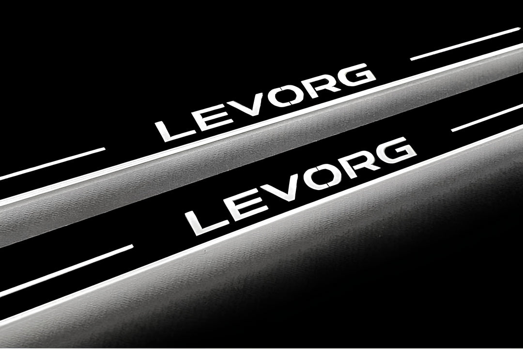 Subaru Levorg I 2014-2020 LED Door Sills With Logo Levorg Subaru Led Door Sills opdesign