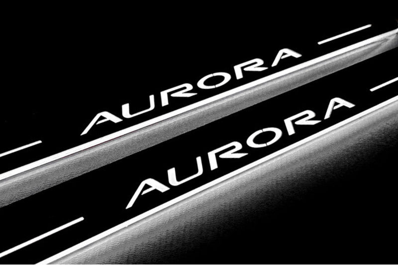 Oldsmobile Aurora I 1995-1999 LED Door Sills With Aurora Logo