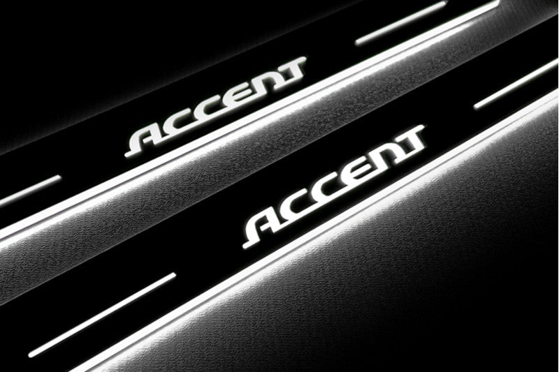 Hyundai Accent 2006-2011 Car Sill With Logo Accent Hyundai Led Door Sills opdesign