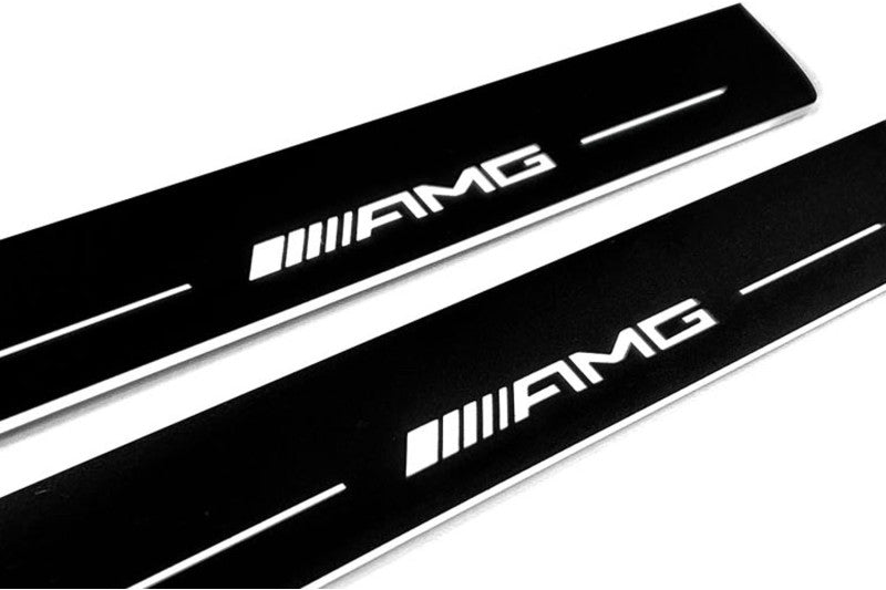 Mercedes E W213 2016-2023 Auto Door Sills With Logo AMG Mercedes Led Door Sills opdesign