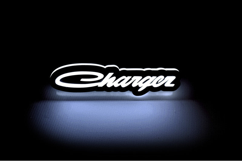 Dodge Illuminated LED Radiator Grille Emblems and Badges with Charger (type 1) logo Dodge Led emblems decoinfabric