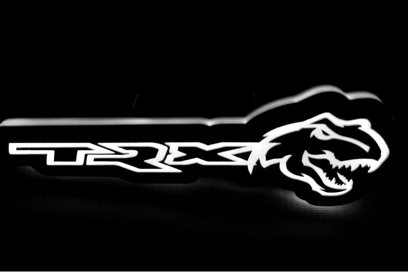 Dodge Illuminated LED Radiator Grille Emblems and Badges with TRX + Tirex logo Dodge Led emblems decoinfabric
