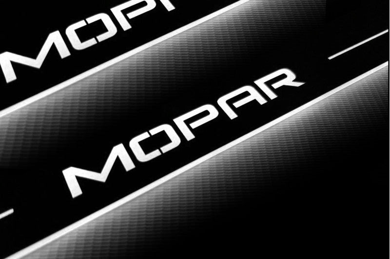 Dodge Durango III 2011+ LED Car Door Sill With Logo MOPAR Dodge Led Door Sills opdesign
