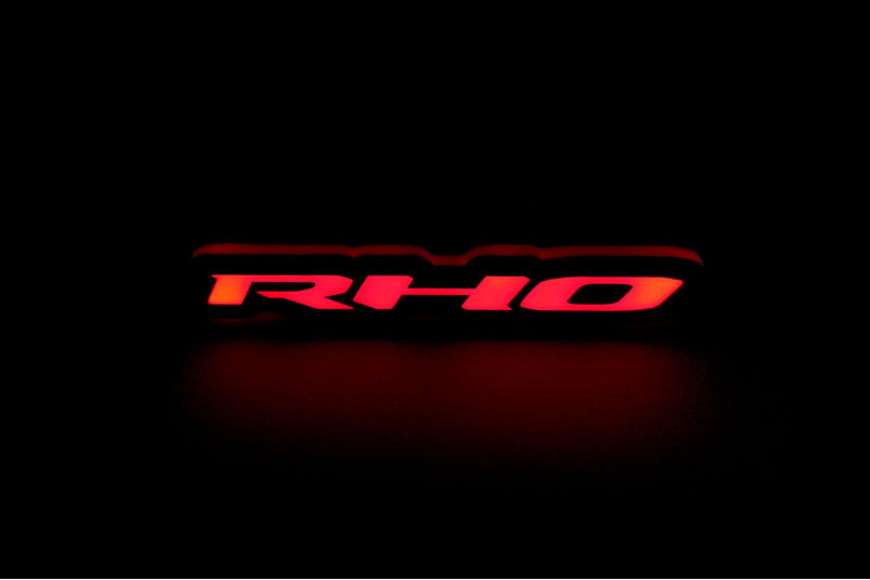 Dodge Illuminated LED Radiator Grille Emblems and Badges with logo RHO (type 1) Dodge Led emblems decoinfabric