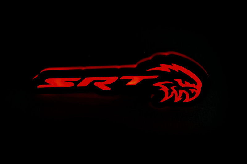 Jeep Illuminated LED Radiator Grille Emblems and Badges with SRT HellHawk logo Jeep Led Emblems decoinfabric