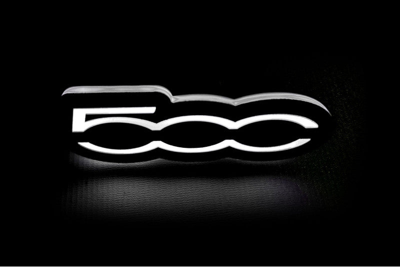 Fiat Illuminated LED Radiator Grille Emblems and Badges with 500 logo Fiat Led Emblems decoinfabric