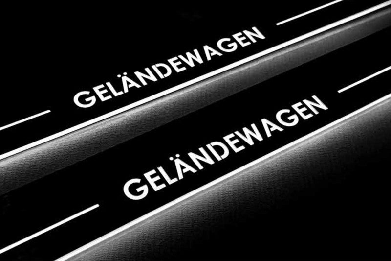 Soleiras das portas BMW 5 E60 com led com logotipo M Performance