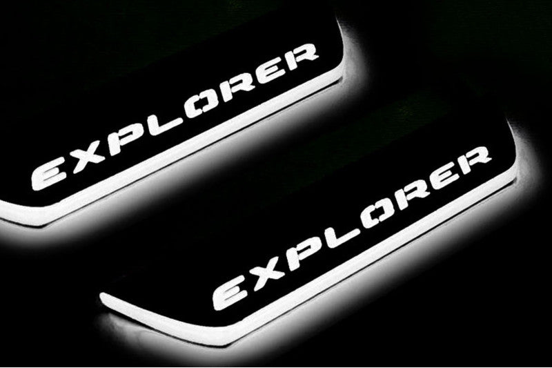 Ford Explorer V 2011-2019 Car Door Sill With Logo Explorer Ford Led Door Sills opdesign