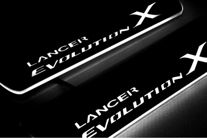 Mitsubishi Lancer Evolution X 2007-2016 Car Sill With Logo Lancer Evolution X Mitsubishi Led Door Sills opdesign