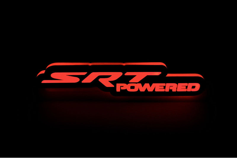 Chrysler Illuminated LED Radiator Grille Emblems and Badges with SRT powered logo Chrysler Led Emblems decoinfabric