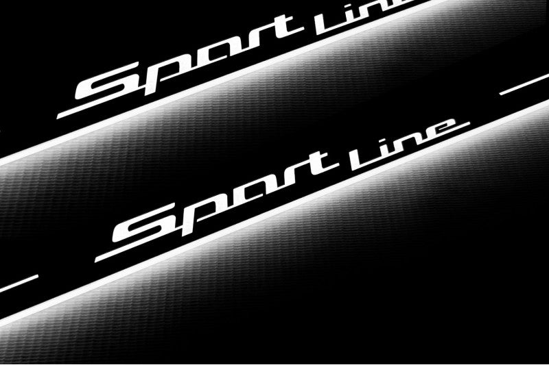 BMW X7 (G07) 2018+ LED Door Sills PRO With Sport Line Logo