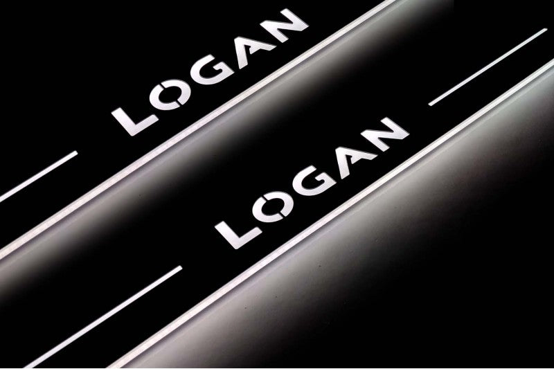 Dacia Logan II 2013-2020 Car Door Sill With Logo Logan Dacia Led Door Sills opdesign