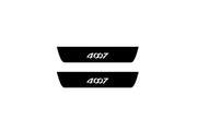 Peugeot 4007 2007-2017 Led Door Sill Pro With Logo 4007 (Premium Painting) Peugeot Led Door Sills PRO opdesign