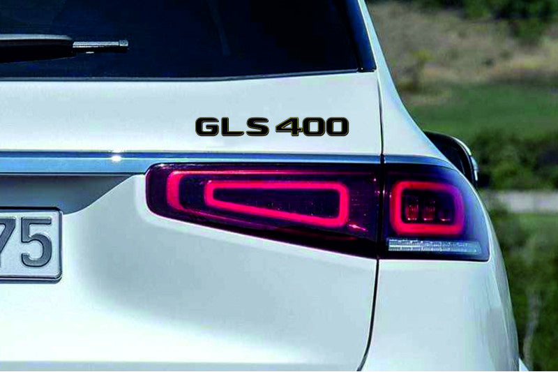 Mercedes tailgate trunk rear 3D emblem with GLS 400 logo (type MIXT)