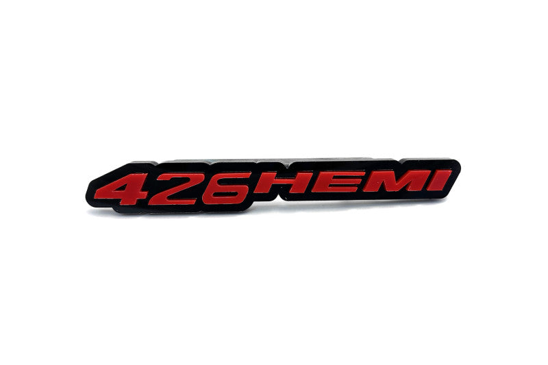 Chrysler Emblem & Badges set with 426HEMI logo Chrysler emblems decoinfabric BLACK RED