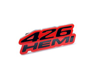 DODGE Radiator grille emblem with 426HEMI logo (type 2) Dodge emblems decoinfabric RED BLACK