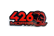Chrysler Radiator grille emblem with 426 Mopar Hellephant logo Chrysler emblems decoinfabric