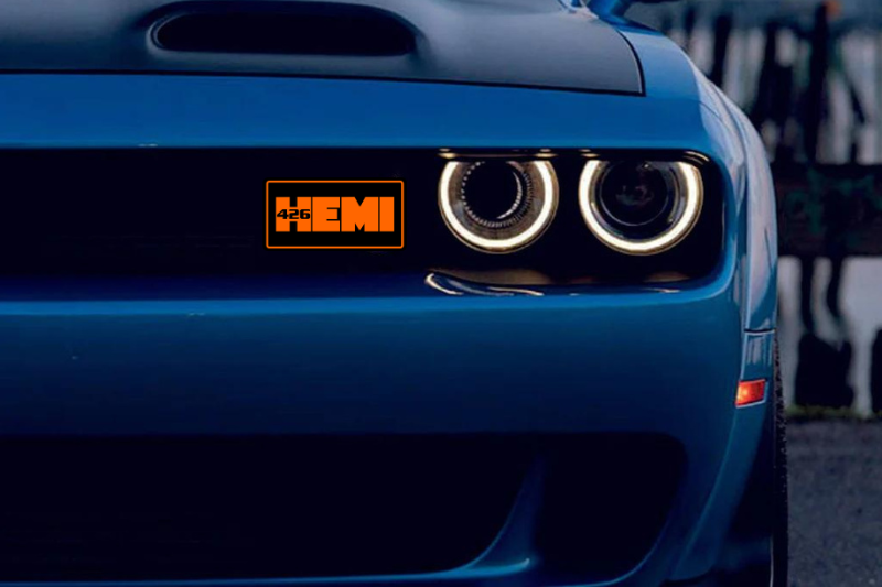 Dodge Emblem & Badge Set - Grille and Tailgate 426HEMI logo (Type 3) Dodge emblems decoinfabric