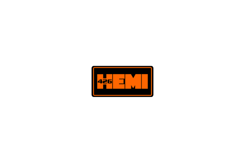 Dodge Emblem & Badges set with 426HEMI logo (Type 3) Dodge emblems decoinfabric BLACK ORANGE