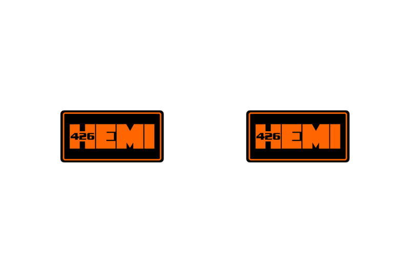 Dodge Emblem & Badges set with 426HEMI logo (Type 3) Dodge emblems decoinfabric