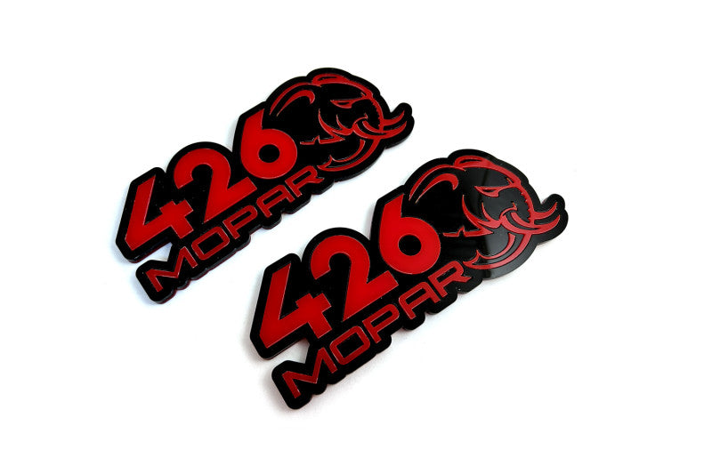 Chrysler emblem for fenders with 426 Mopar Hellephant logo