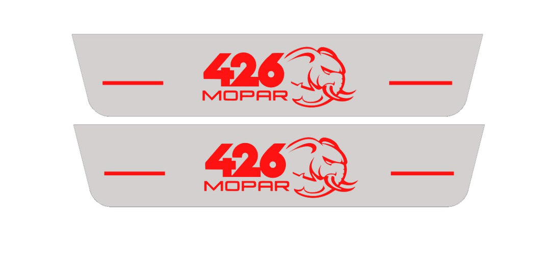 Chrysler 300C II 2011+ Door Sill Led Plate With 426 Mopar Hellephant Logo Chrysler Led Door Sills opdesign