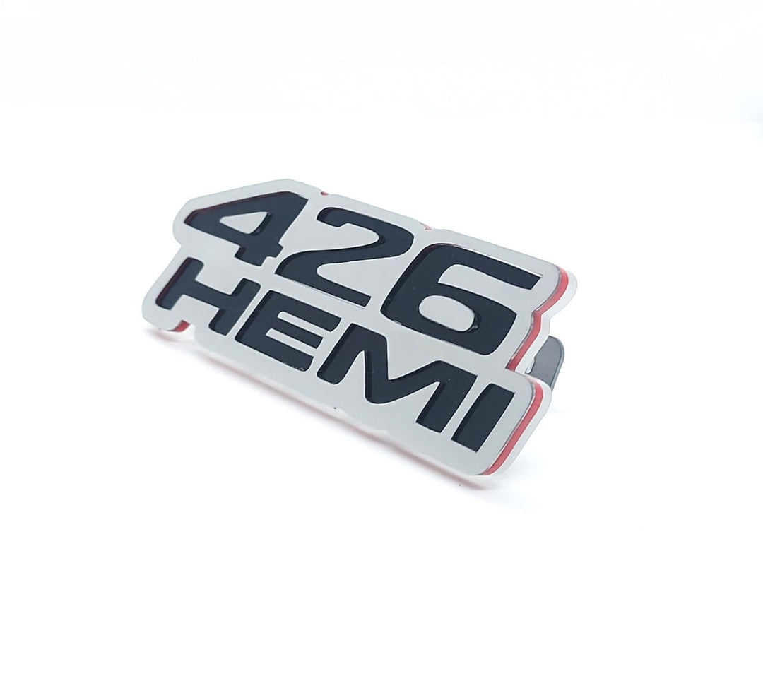DODGE Stainless Steel Radiator grille emblem with 426HEMI logo Dodge emblems decoinfabric