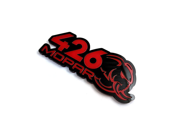 Dodge tailgate trunk rear emblem with 426 Mopar Hellephant logo Dodge emblems decoinfabric