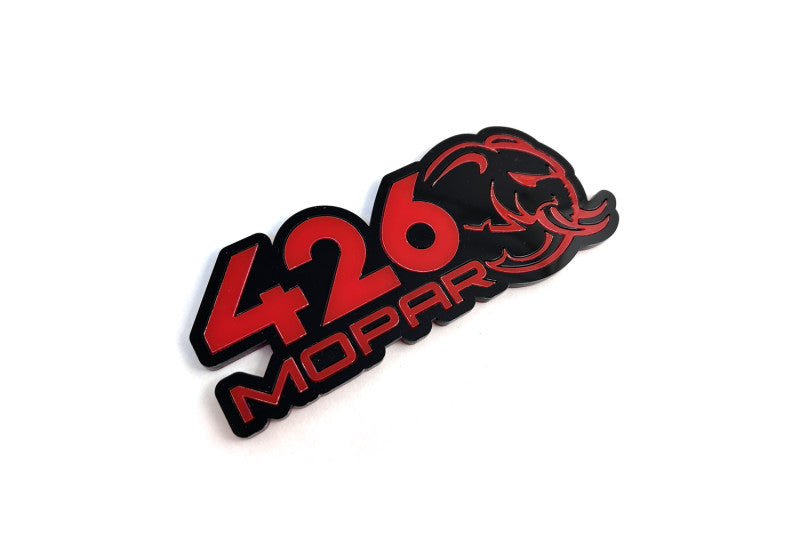 Dodge tailgate trunk rear emblem with 426 Mopar Hellephant logo