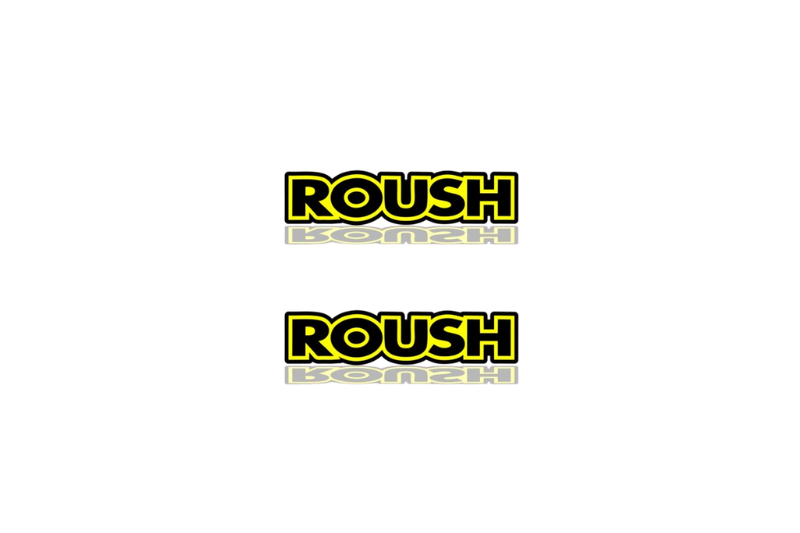 Chevrolet emblem for fenders with ROUSH logo (Type 4) Fender decoinfabric YELLOW BLACK