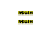 Ford Mustang emblem for fenders with ROUSH logo (Type 4) Ford emblems decoinfabric YELLOW BLACK