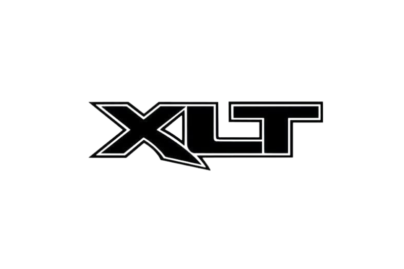 Ford F150 tailgate trunk rear emblem with XTL logo Ford emblems decoinfabric BLACK WHITE