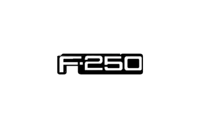 Ford F250 Emblem & Badges set with F250 logo Ford emblems decoinfabric BLACK WHITE