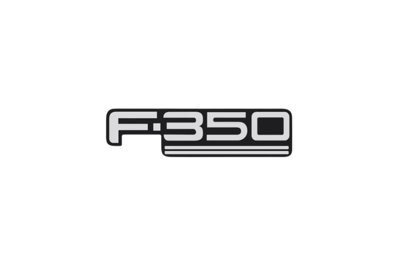 Ford F350 Emblem & Badges set with F350 logo Ford emblems decoinfabric BLACK WHITE