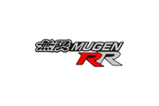 Honda Radiator grille emblem with Mugen RR logo Honda emblems decoinfabric BLACK WHITE