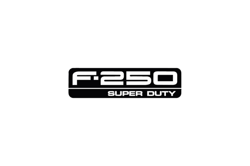 Ford F250 Emblem & Badges set with F250 Super Duty logo (Type 2) Ford emblems decoinfabric BLACK WHITE