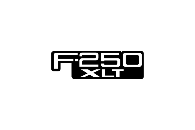 Ford F250 Emblem & Badges set with F250 XTL logo (Type 2) Ford emblems decoinfabric BLACK WHITE