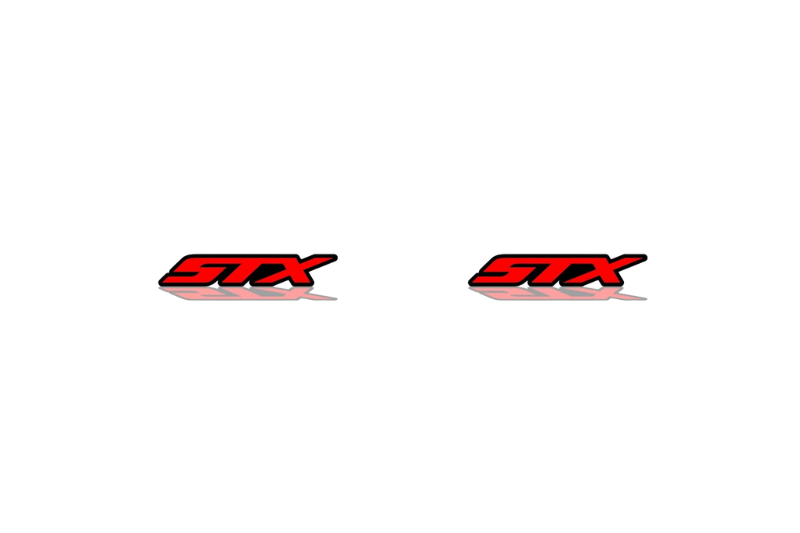 Ford F150 emblem for fenders with STX logo (type 2) Ford emblems decoinfabric BLACK RED