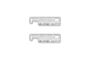 Ford F250 Emblem & Badge Set - Grille and Tailgate F250 Super Duty logo (Type 3) Ford emblems decoinfabric WHITE
