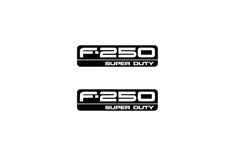 Ford F250 Emblem & Badges set with F250 Super Duty logo (Type 2) Ford emblems decoinfabric